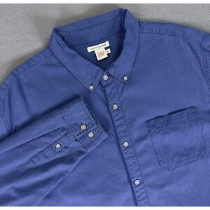 Carbon 2 Cobalt Shirt Mens XL Blue Birds Eye Pointillism Minimalist Smart Casual